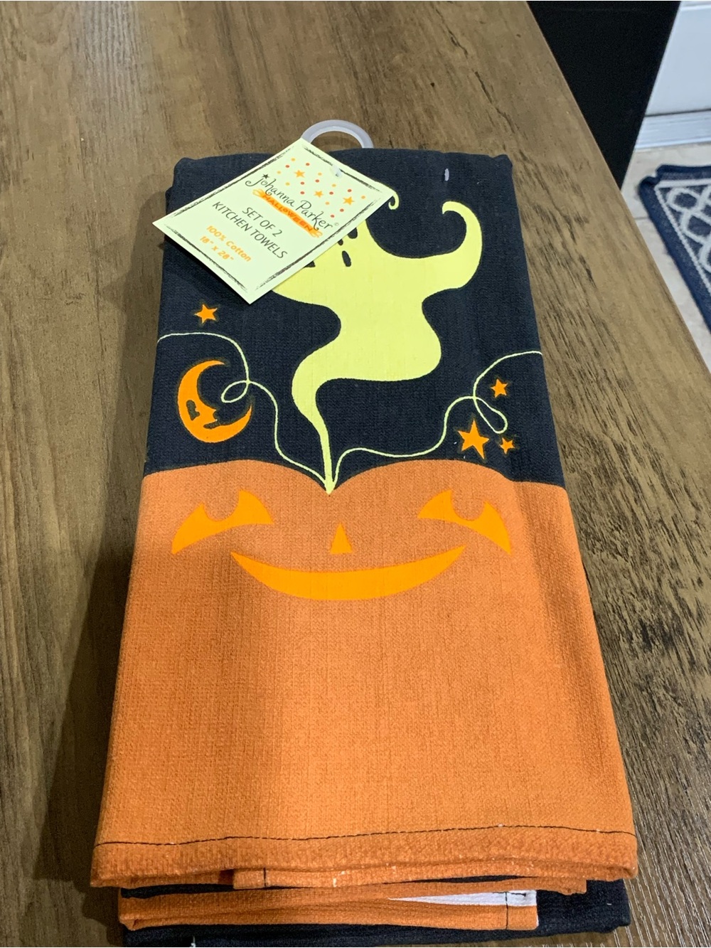 Set of 2 Johanna Parker Halloween Kitchen Towels NWT